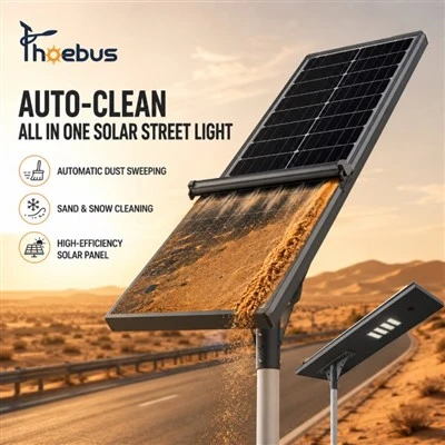 Self Cleaning Solar Street Light