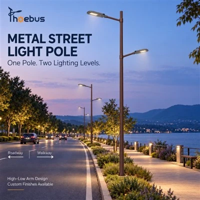 Metal Street Light Pole
