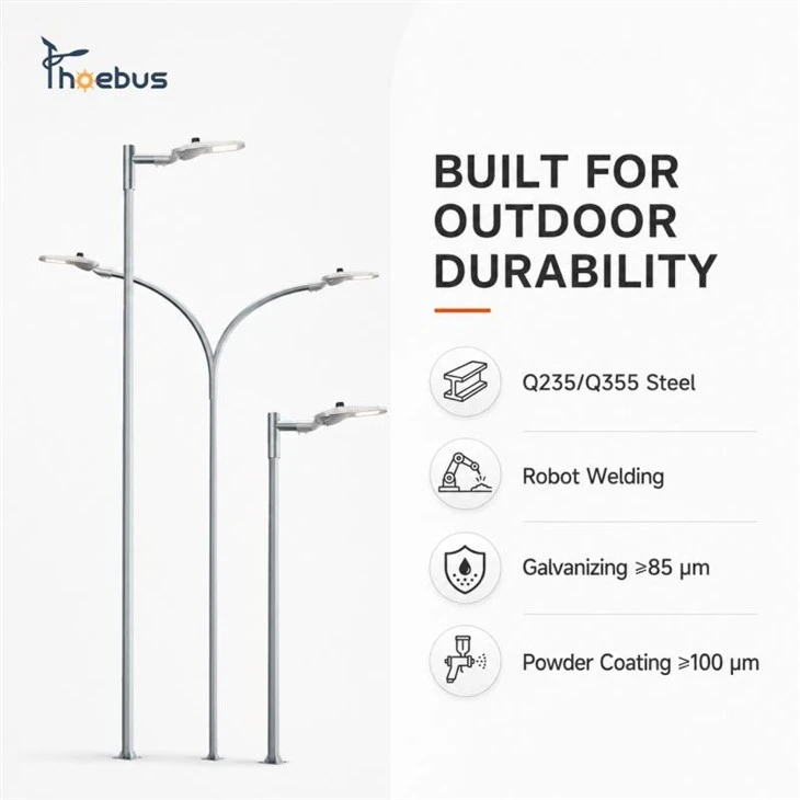 Octagonal Street Light Pole